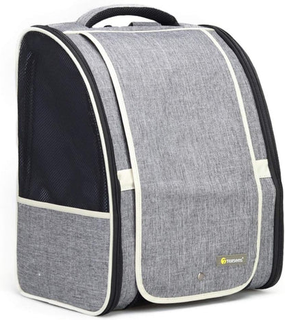 Premium Pet Carrier Backpack with Window Blind for Small Cats and Dogs - Ventilated Design, Safety Straps, Buckle Support, Collapsible, Ideal for Travel, Hiking, Outdoor Adventures, and Veterinary Visits