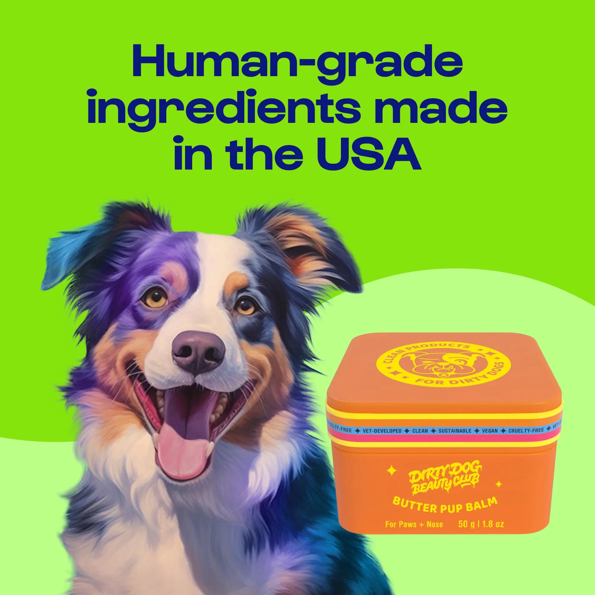 Butter Pup Dog Paw and Nose Balm – Vet-Developed Skin Barrier Protection for Dogs, Lick-Safe, Unscented, 1.8 Oz